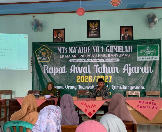 MTs Ma'arif NU 1 Gumelar Gelar Rapat Awal Tahun Ajaran 2026/2027 Bersama Wali Murid