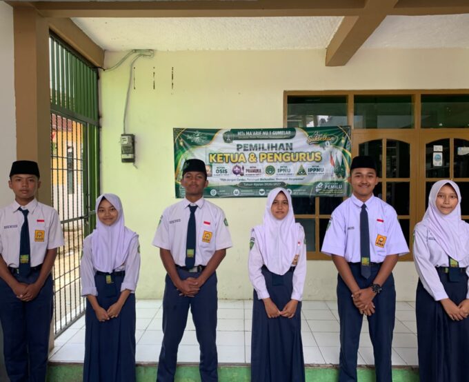 Pemilihan Ketua OSIS, Pramuka, dan IPNU/IPPNU MTs Ma’arif NU 1 Gumelar: Wujud Pembelajaran Demokrasi dan Kepemimpinan Siswa